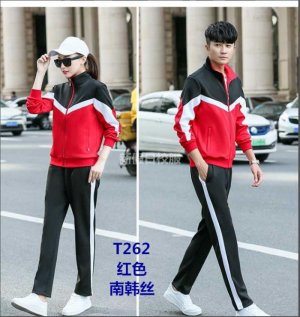 學(xué)生校服春秋款 T系 紅色 南韓絲校服定做