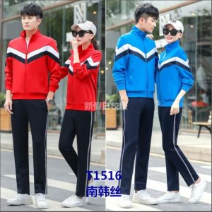 初中校服春秋款 T系紅色vs藍(lán)色金光絨