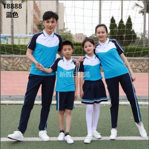 學(xué)生校服夏款 藍(lán)色系列 校服廠家定制